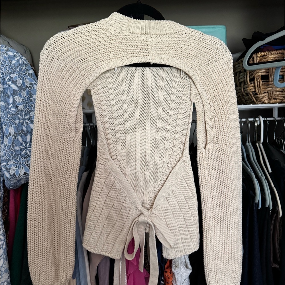 ZARA Cream Knit Women's Sweater